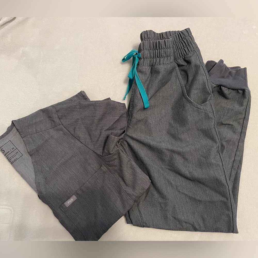 Figs scrub Graphite color set XS petite, Xs top